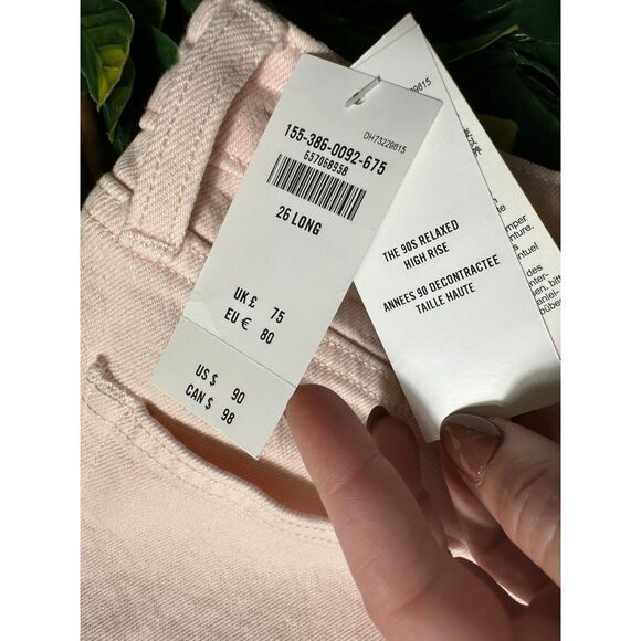 Abercrombie and Fitch The 90's Relaxed Fit Light Pink Curve Love Size 2L NWT - Picture 6 of 6